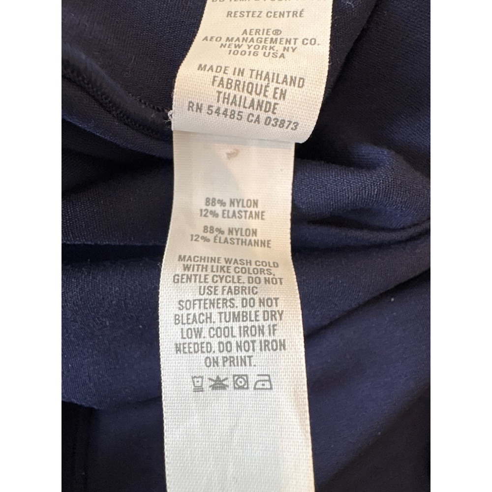OFFLINE by Aerie Real Me High Rise Crossover Flare Leggings Navy Blue Small S/P - Picture 12 of 12